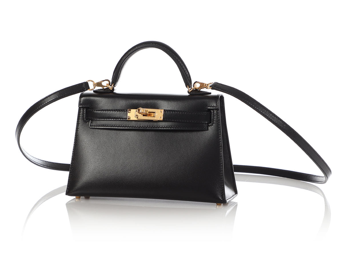 Hermès Mini Black Tadelakt Kelly 20 - Image 3