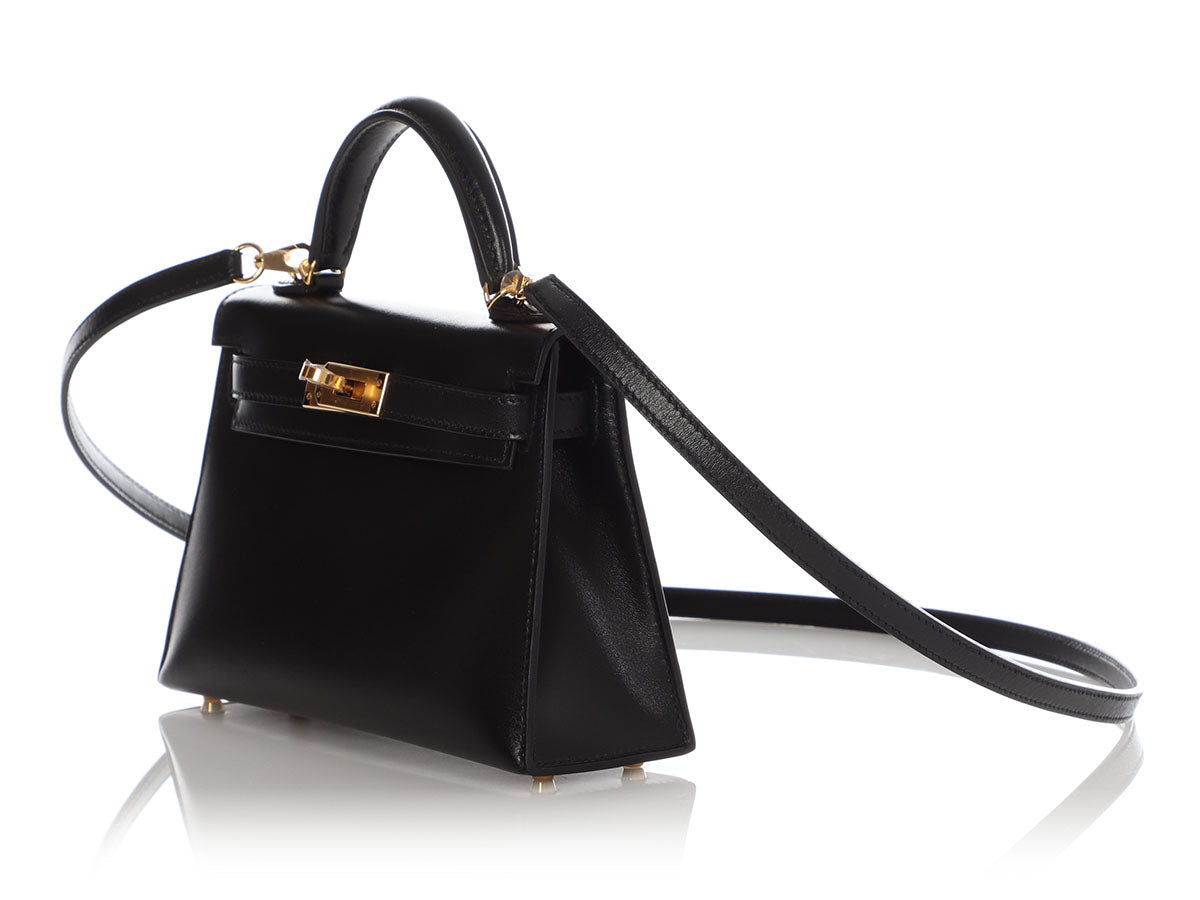 Hermès Mini Black Tadelakt Kelly 20 - Image 4
