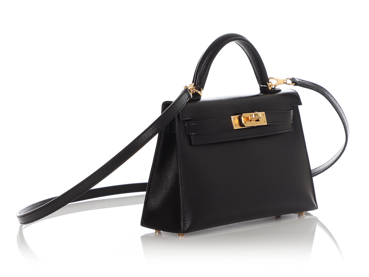 Hermès Mini Black Tadelakt Kelly 20 - Image 6