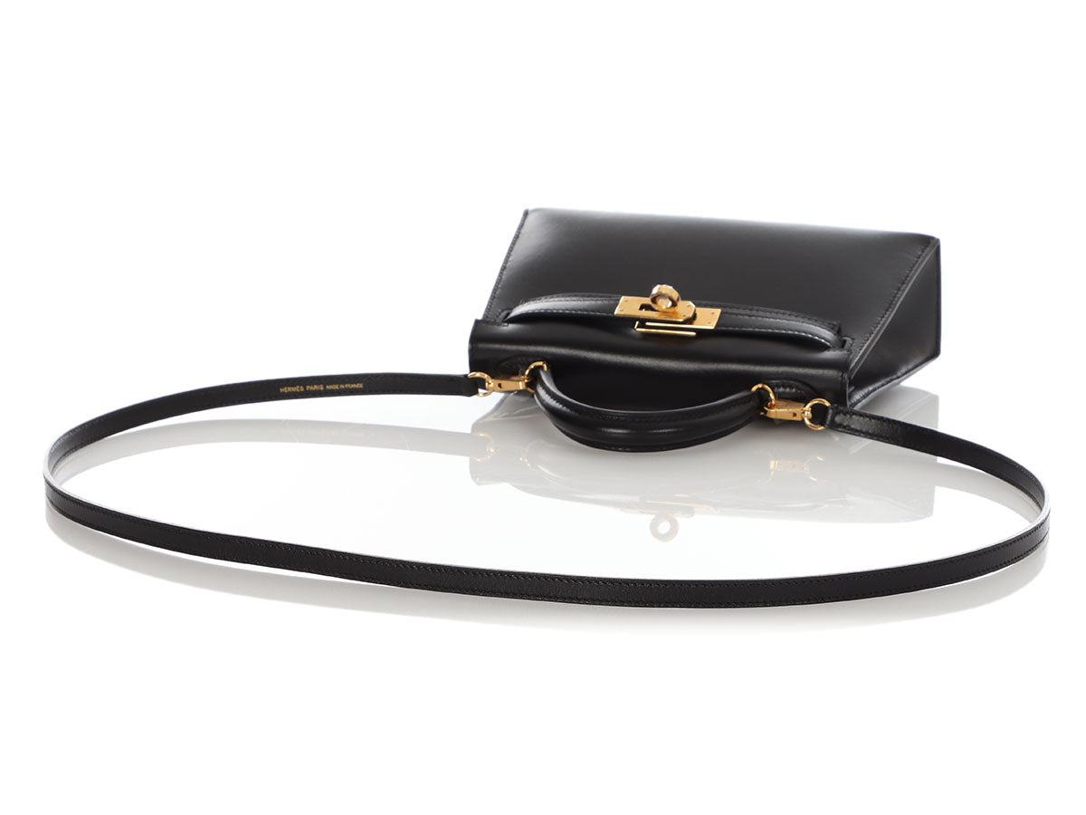 Hermès Mini Black Tadelakt Kelly 20 - Image 8