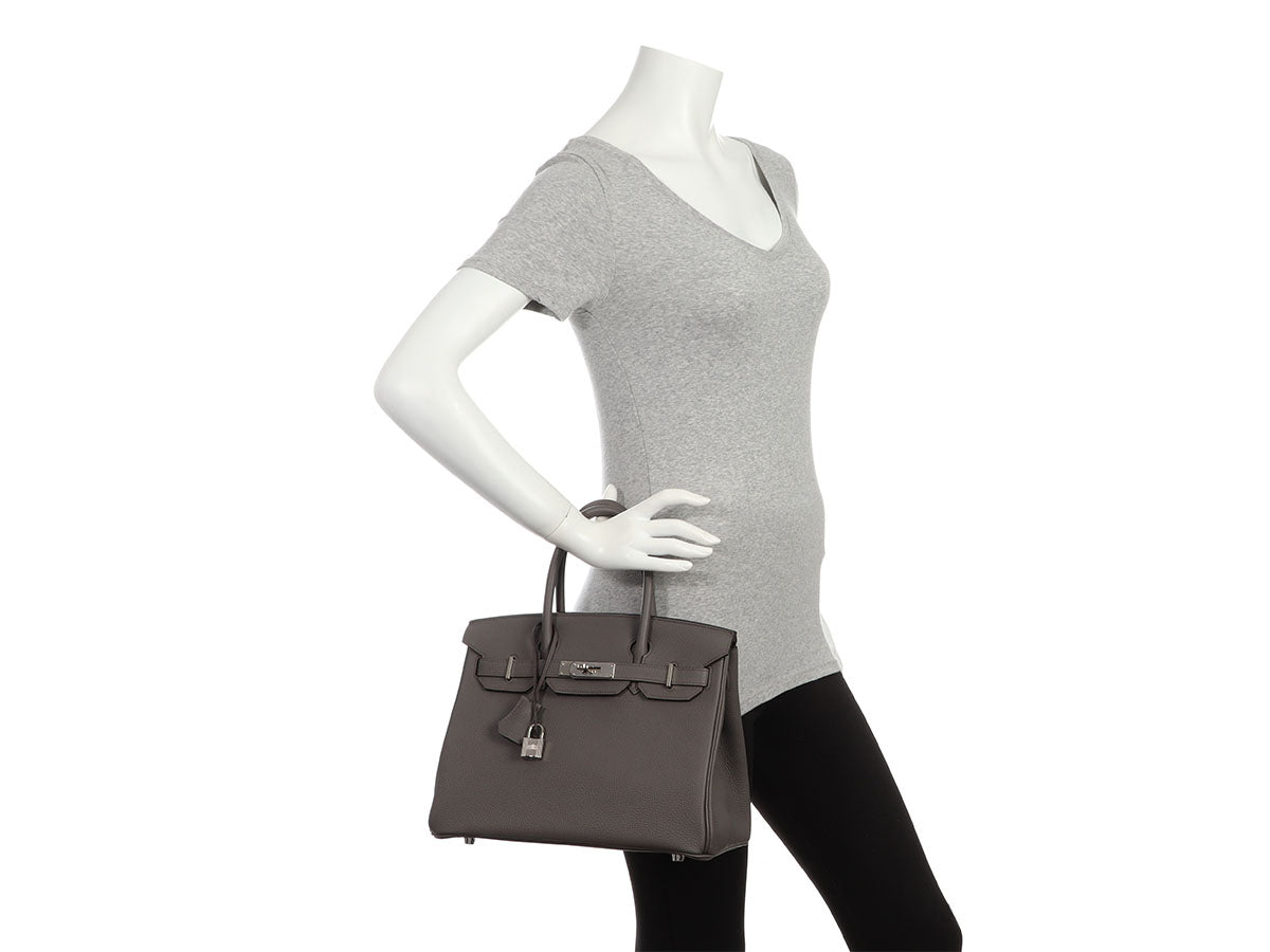 Hermès Etain Togo Birkin 30 - Image 12