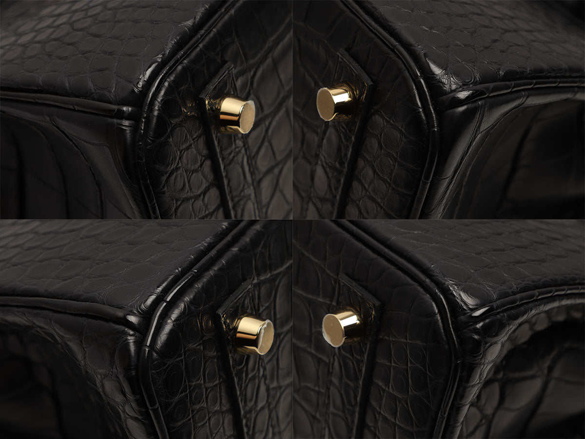 Hermès Black Matte Alligator Birkin 30 - Image 9