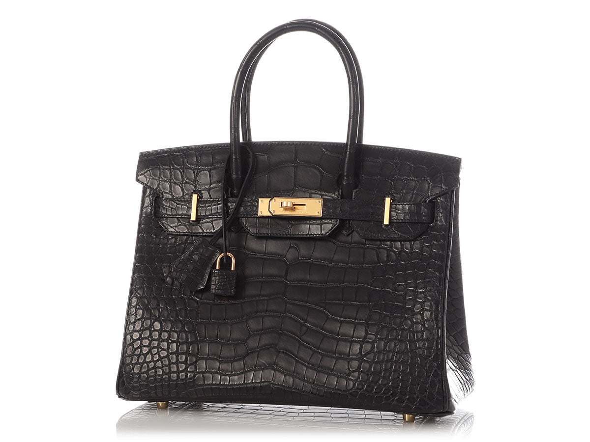 Hermès Black Matte Alligator Birkin 30 - Image 2
