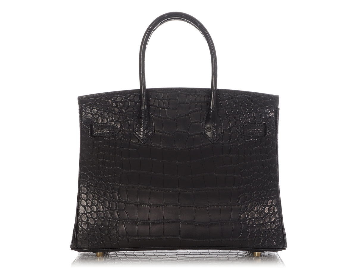 Hermès Black Matte Alligator Birkin 30 - Image 4