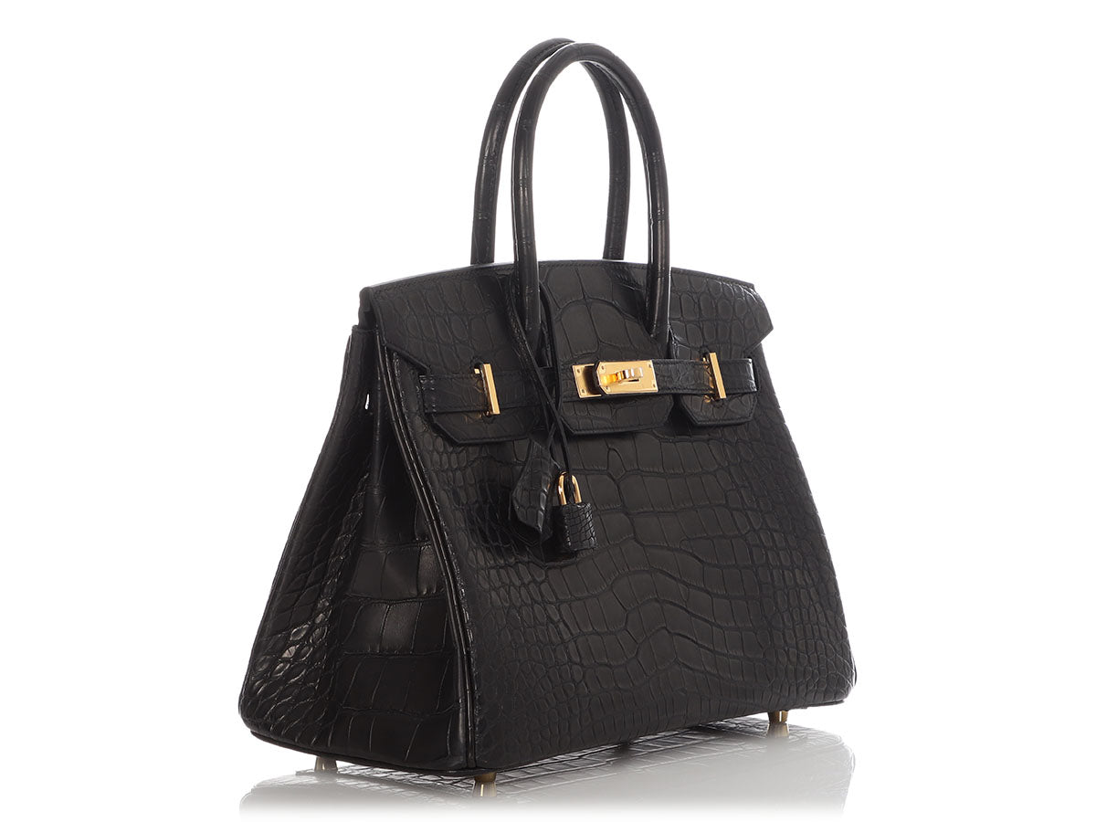 Hermès Black Matte Alligator Birkin 30 - Image 5