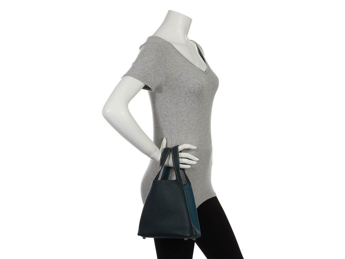 Hermès Vert Cyprès and Vert Bosphore Clémence Picotin Lock 18 - Image 9