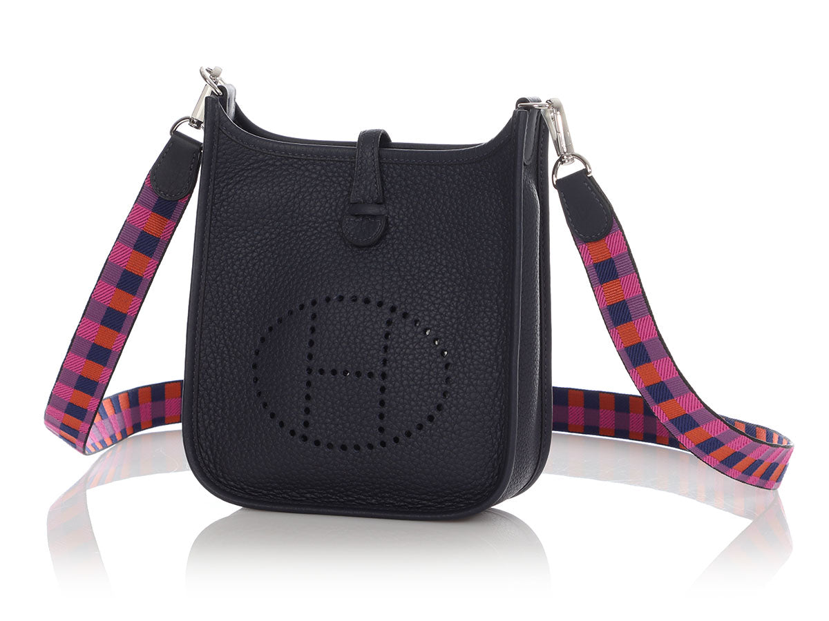 Hermès Bleu Nuit Clémence Quadrille Strap Evelyne TPM - Image 3