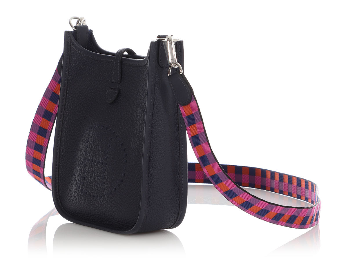 Hermès Bleu Nuit Clémence Quadrille Strap Evelyne TPM - Image 4