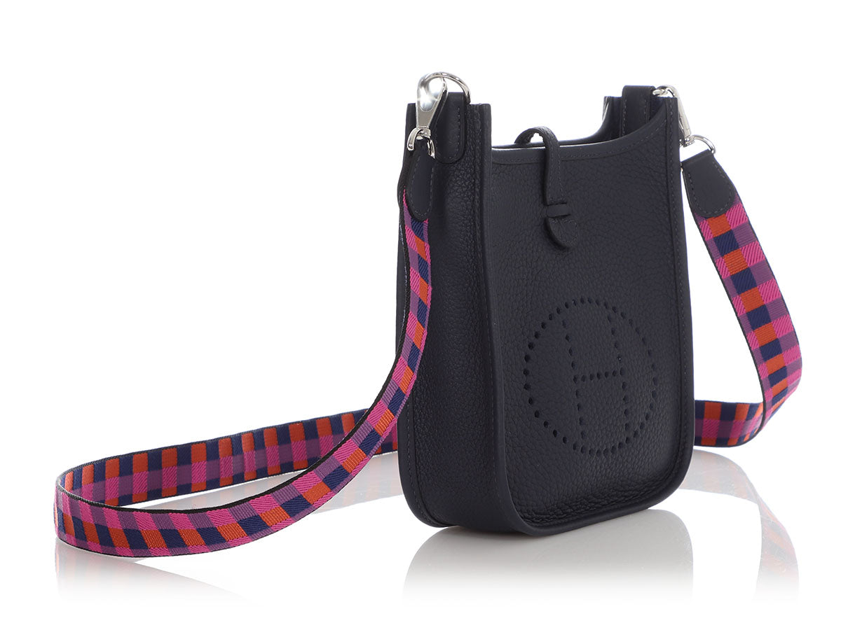 Hermès Bleu Nuit Clémence Quadrille Strap Evelyne TPM - Image 6