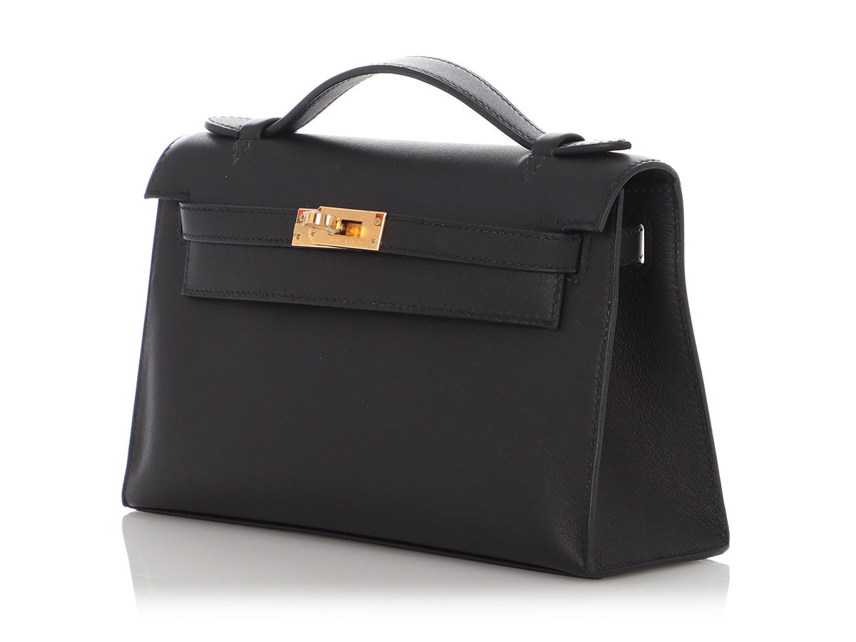 Hermès Black Swift Kelly Pochette - Image 3