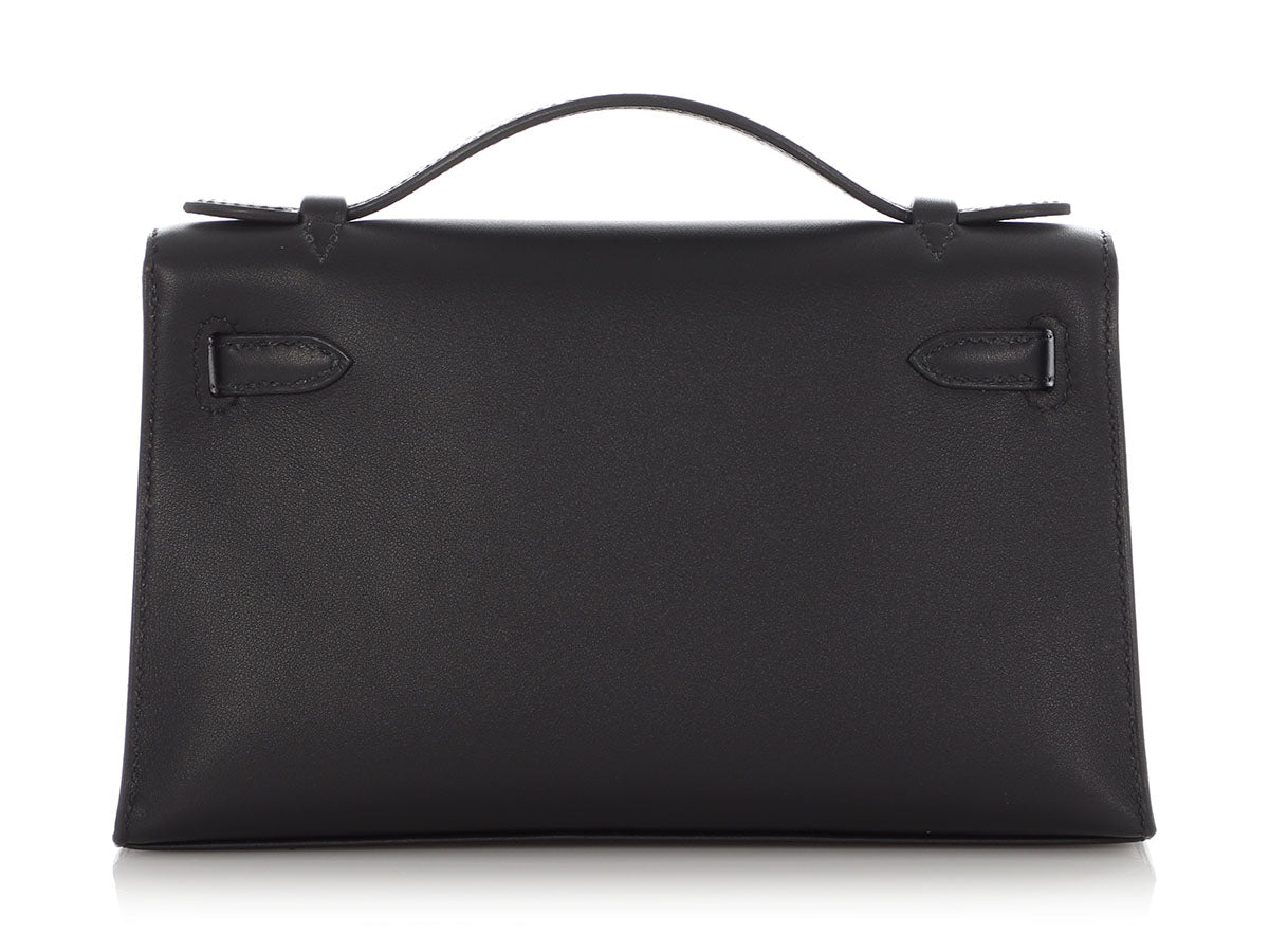 Hermès Black Swift Kelly Pochette - Image 4