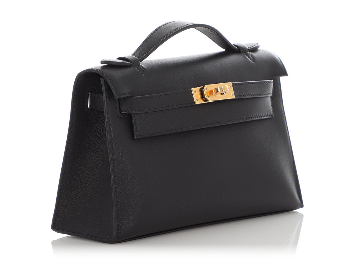 Hermès Black Swift Kelly Pochette - Image 5