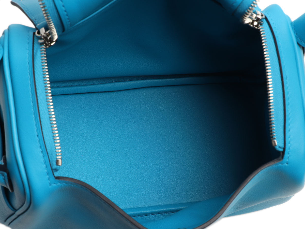 Hermès Mini Bleu Frida Swift Lindy 20 - Image 8