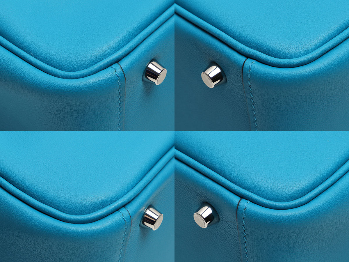 Hermès Mini Bleu Frida Swift Lindy 20 - Image 9