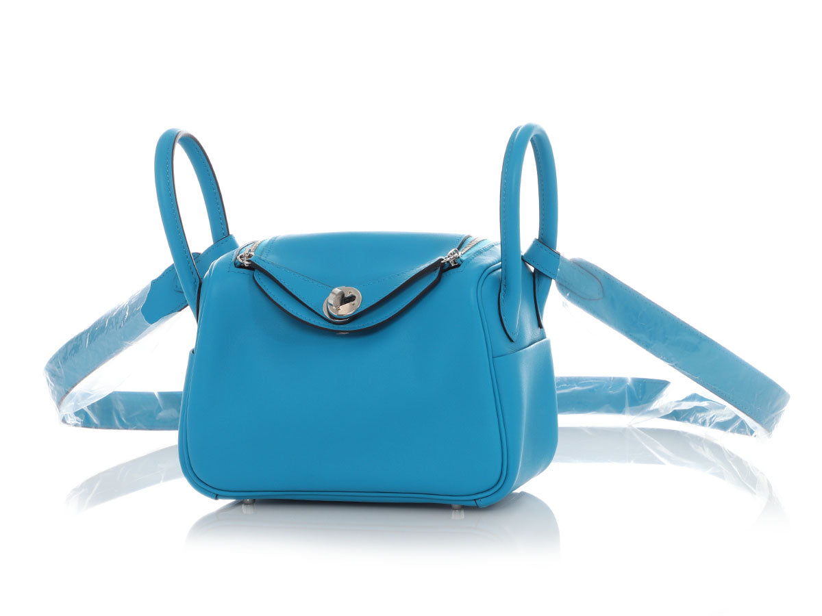 Hermès Mini Bleu Frida Swift Lindy 20 - Image 2