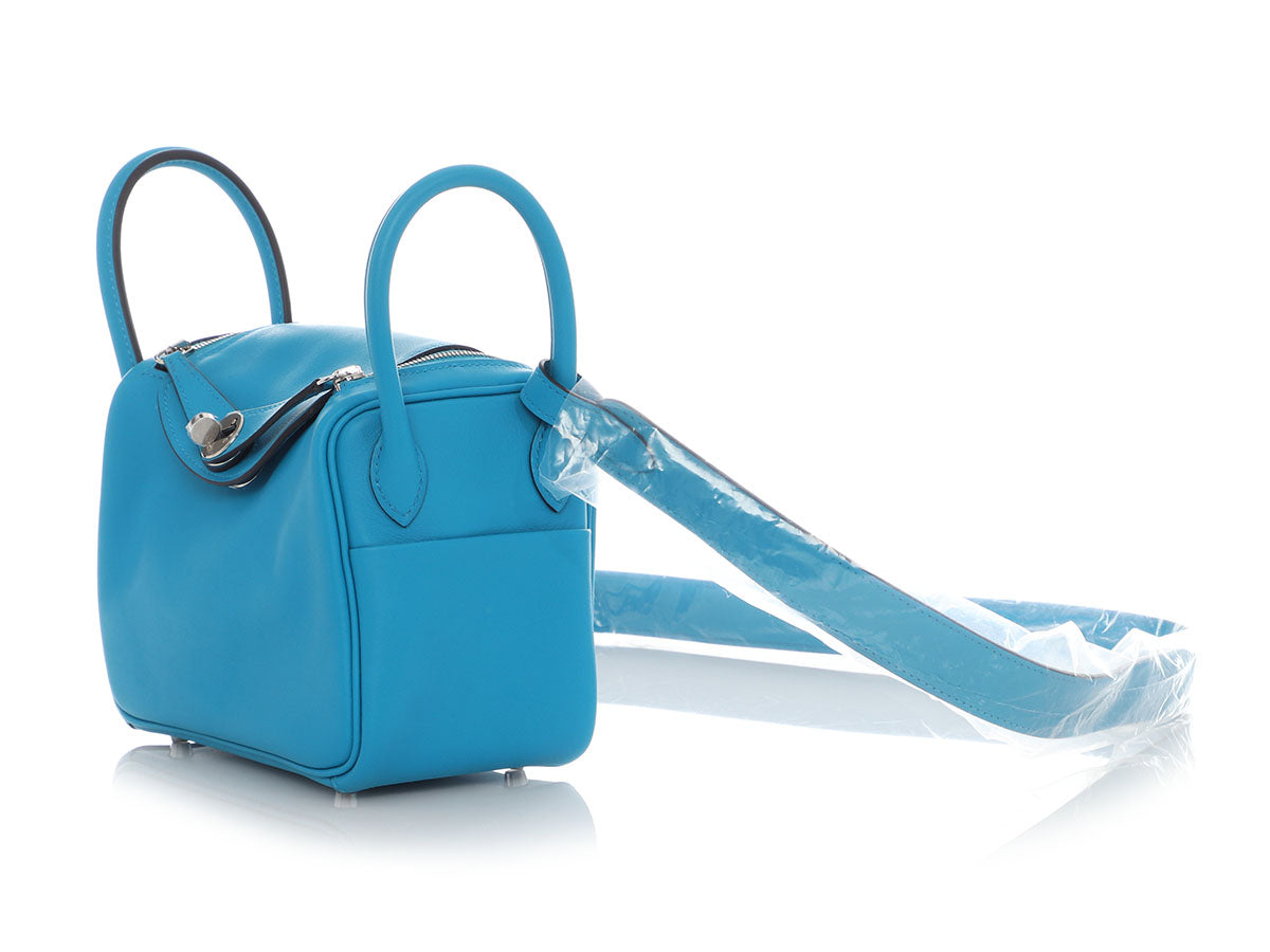 Hermès Mini Bleu Frida Swift Lindy 20 - Image 3