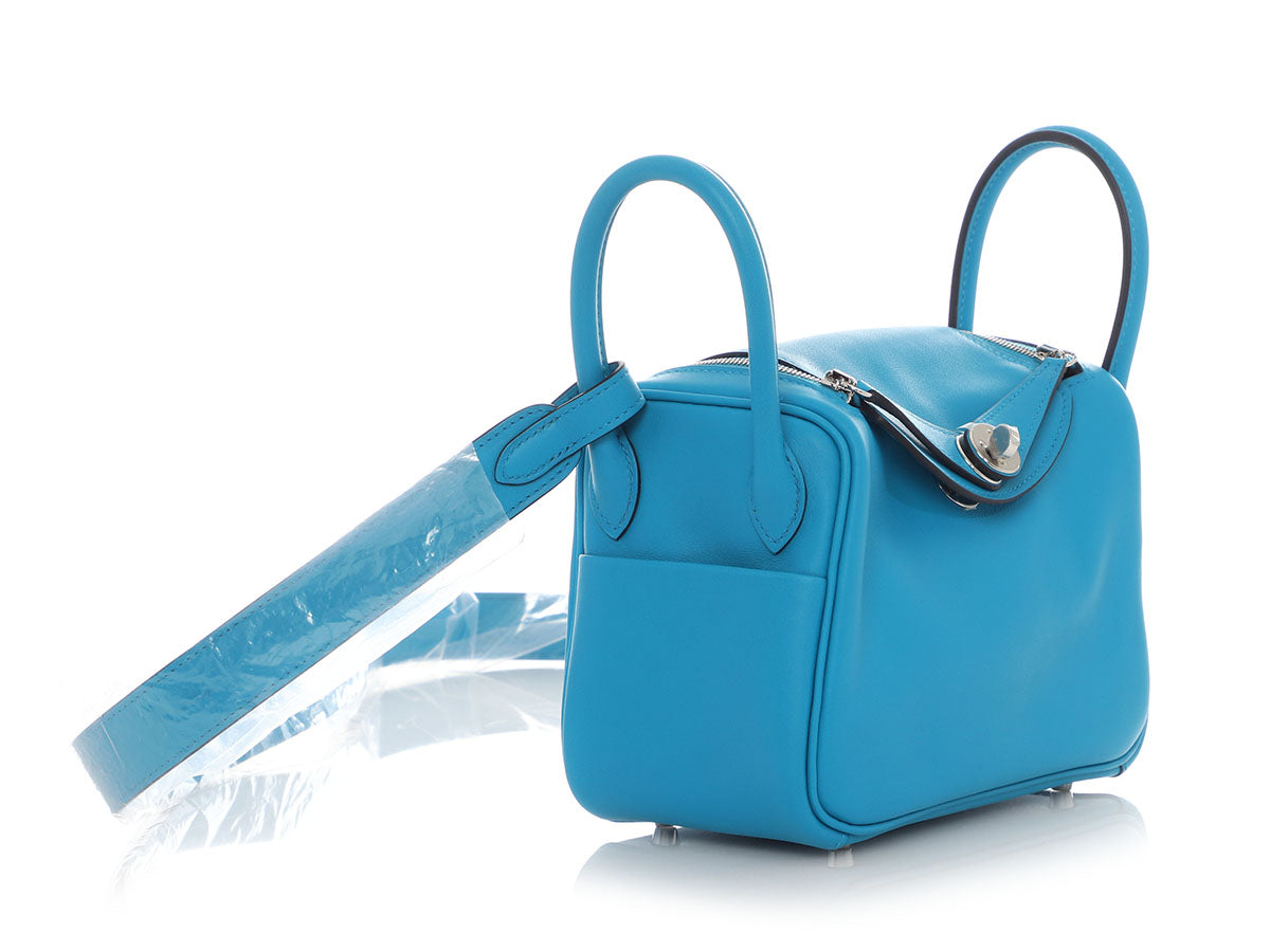 Hermès Mini Bleu Frida Swift Lindy 20 - Image 5