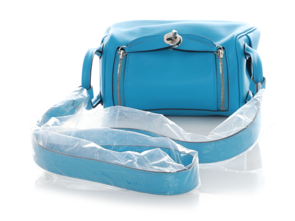 Hermès Mini Bleu Frida Swift Lindy 20 - Image 7