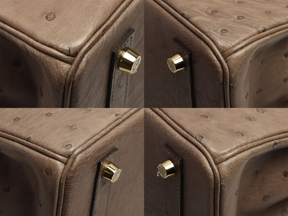 Hermès Gris Asphalte Ostrich Birkin 30 - Image 9