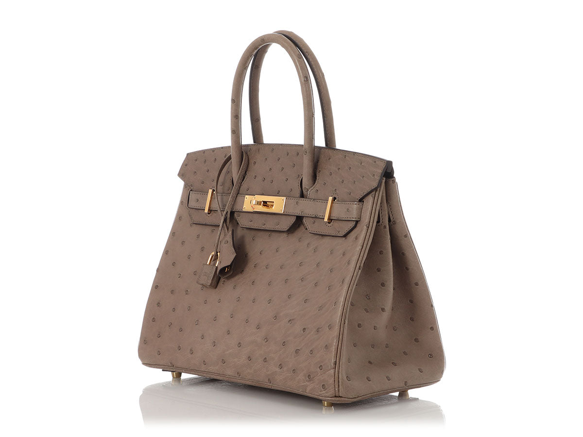 Hermès Gris Asphalte Ostrich Birkin 30 - Image 3