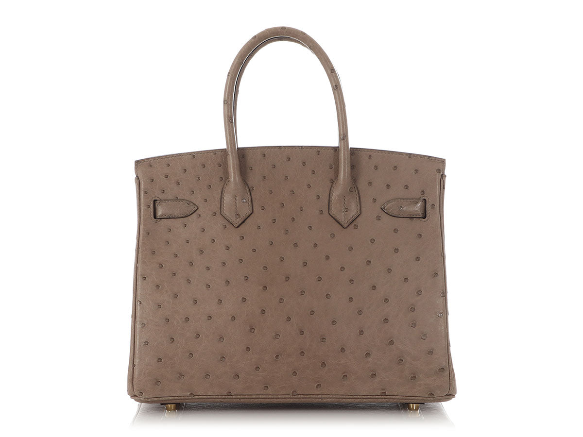 Hermès Gris Asphalte Ostrich Birkin 30 - Image 4