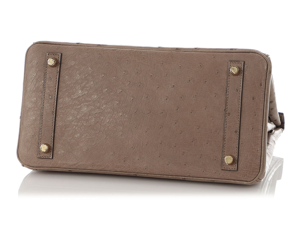 Hermès Gris Asphalte Ostrich Birkin 30 - Image 6