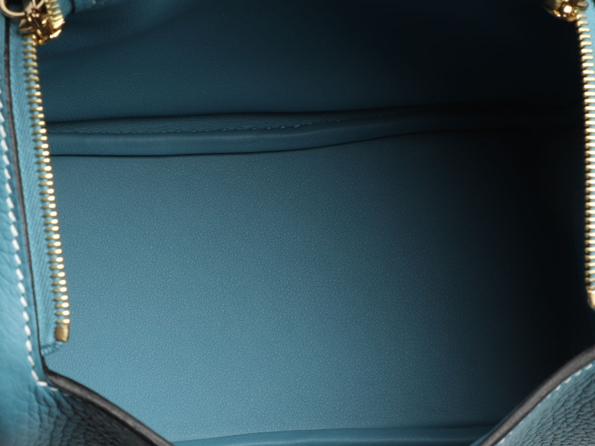 Hermès Mini New Blue Jean Clémence Lindy 20 - Image 10