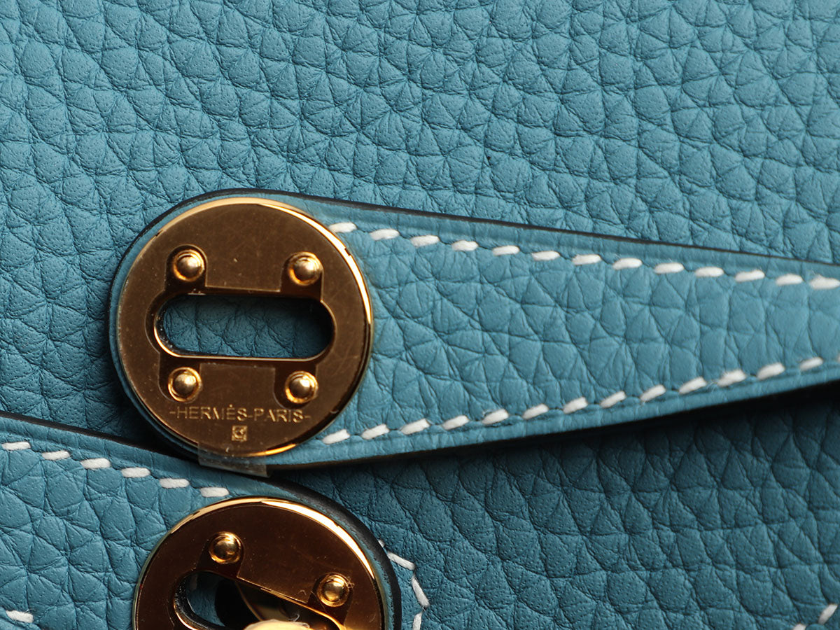 Hermès Mini New Blue Jean Clémence Lindy 20 - Image 8