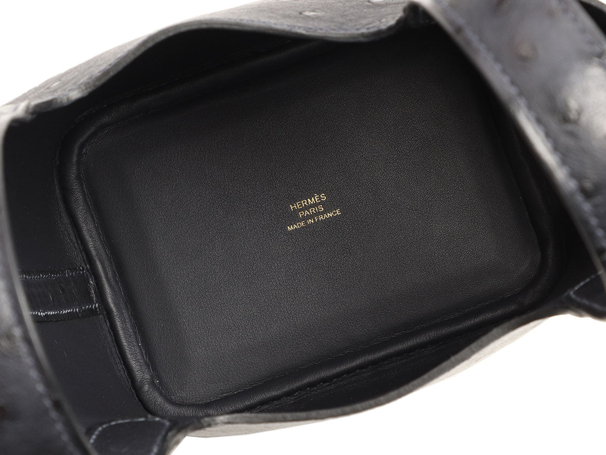 Hermès Caban Ostrich Micro Picotin Lock 14 - Image 8