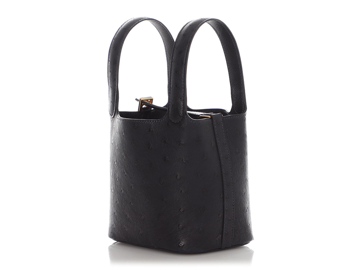 Hermès Caban Ostrich Micro Picotin Lock 14 - Image 3