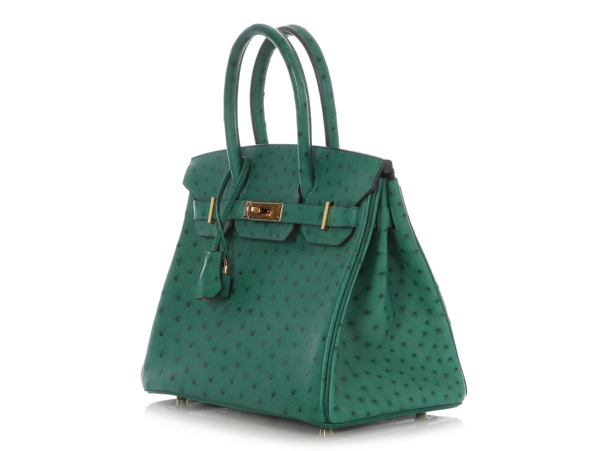Hermès Vert Vertigo Ostrich Birkin 30 - Image 4