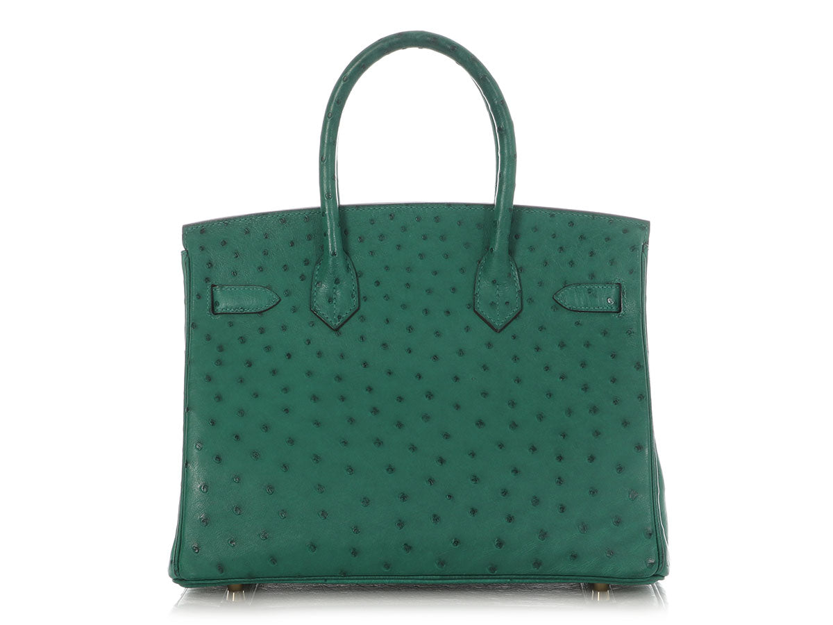 Hermès Vert Vertigo Ostrich Birkin 30 - Image 5