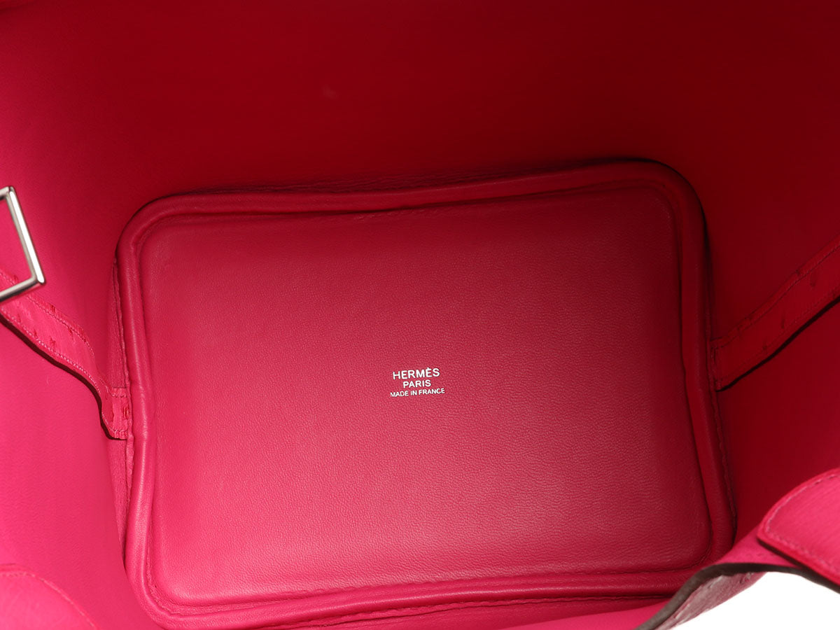 Hermès Rose Pourpre Ostrich Picotin Lock 18 - Image 9