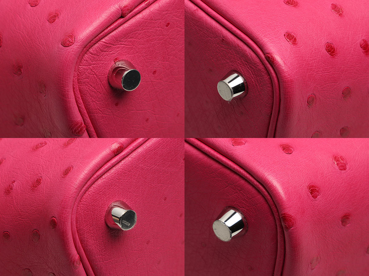 Hermès Rose Pourpre Ostrich Picotin Lock 18 - Image 8