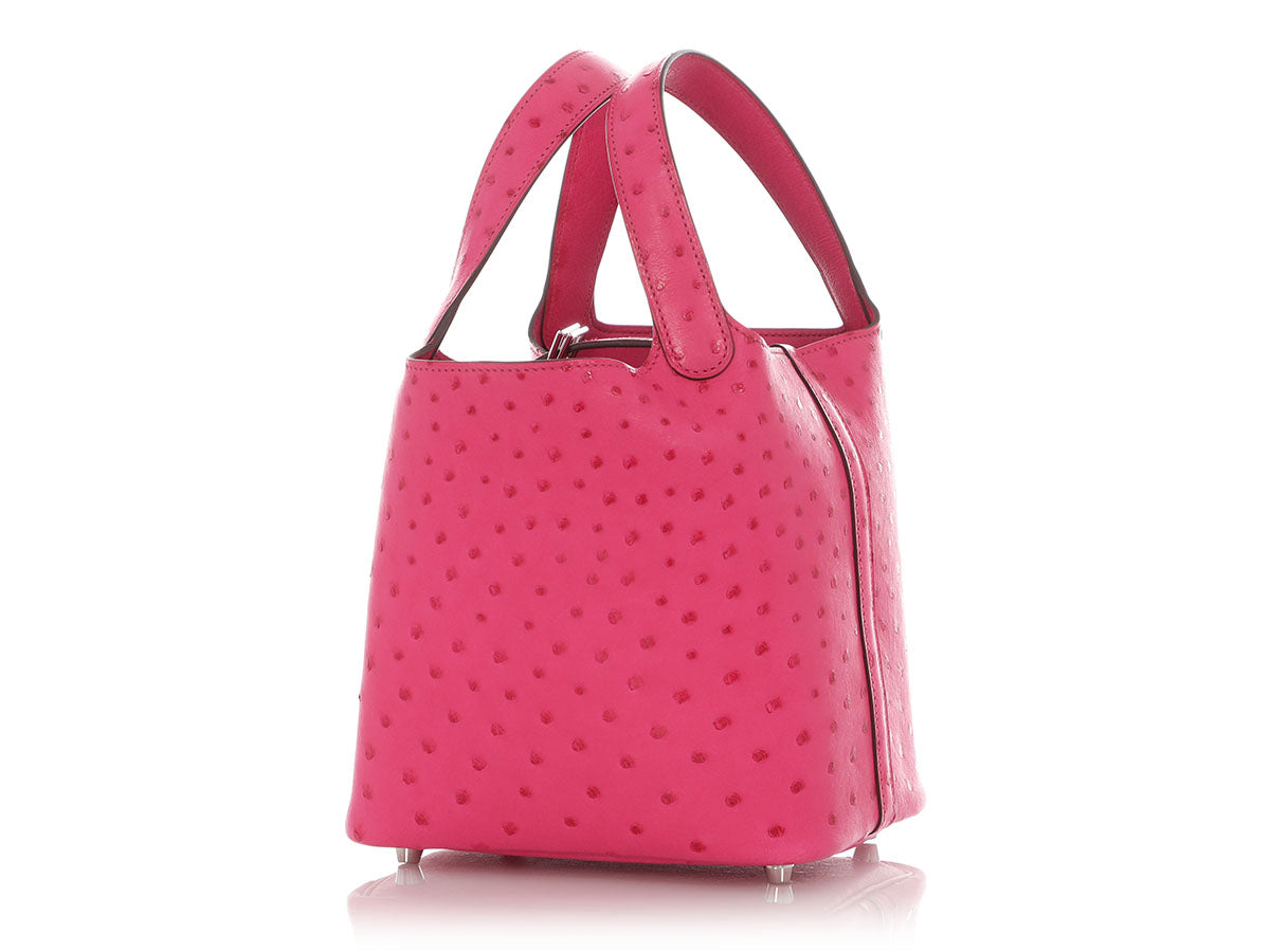 Hermès Rose Pourpre Ostrich Picotin Lock 18 - Image 2