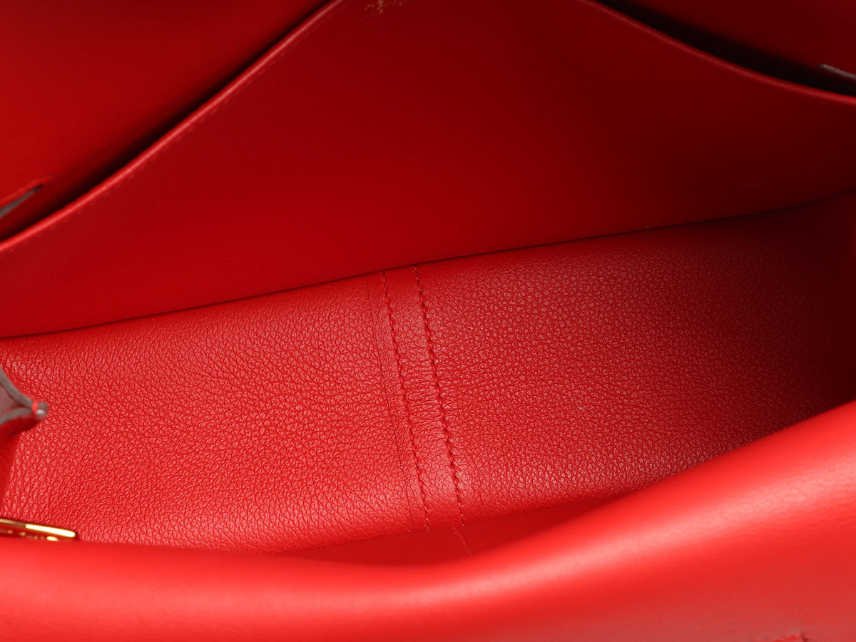 Hermès Rouge de Coeur Evercolor Halzan 25 - Image 9