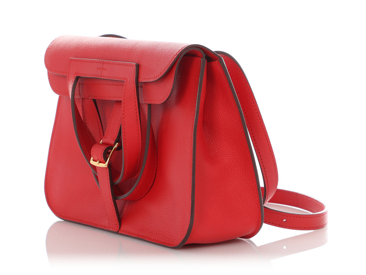 Hermès Rouge de Coeur Evercolor Halzan 25 - Image 3