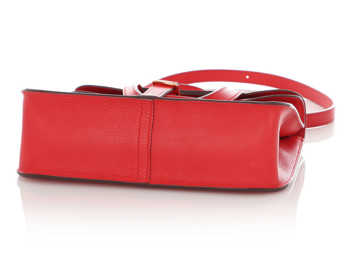 Hermès Rouge de Coeur Evercolor Halzan 25 - Image 6