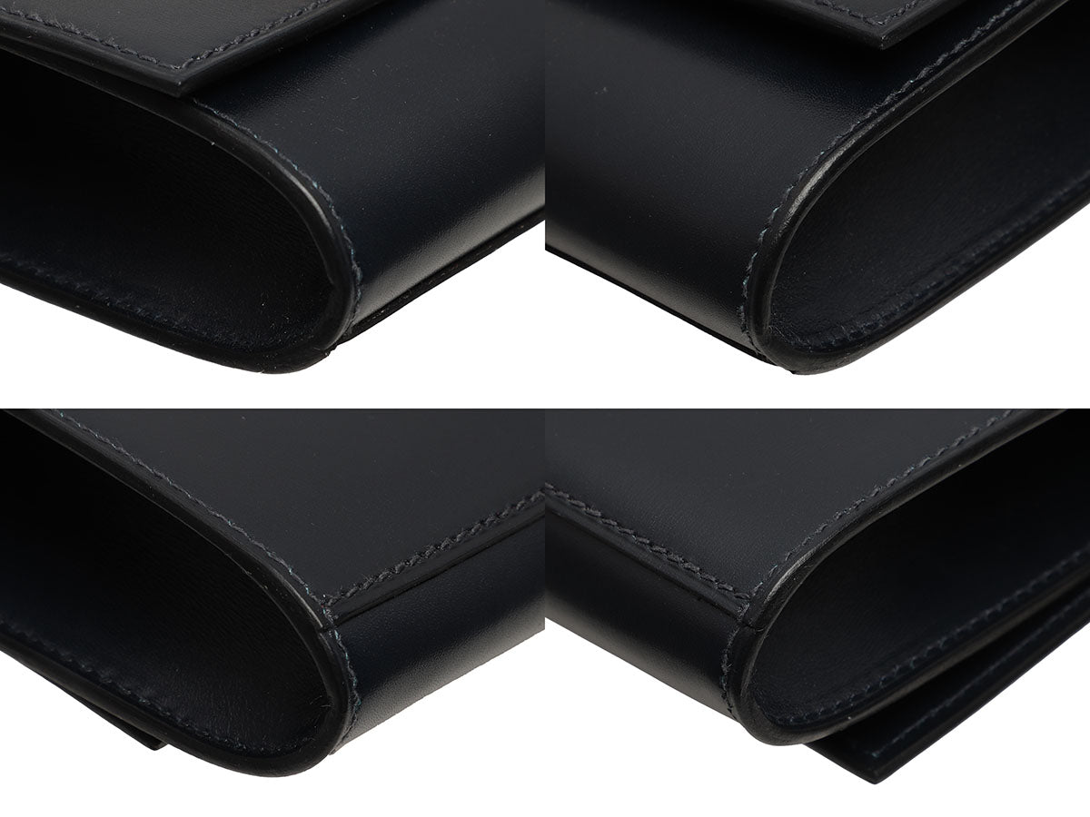 Hermès Marine Box Calfskin Médor Clutch 23 - Image 9