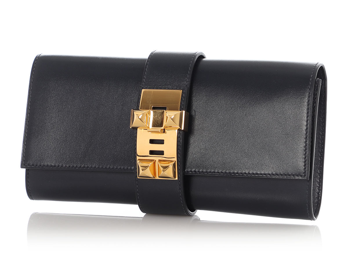 Hermès Marine Box Calfskin Médor Clutch 23 - Image 2