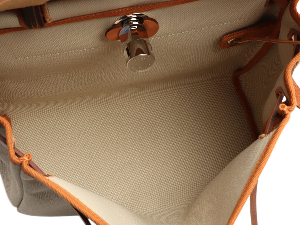 Hermès Vache Hunter and Toile Militaire Herbag Zip 31 - Image 9