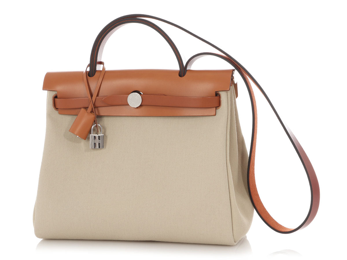 Hermès Vache Hunter and Toile Militaire Herbag Zip 31 - Image 3