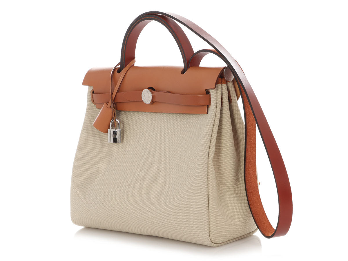 Hermès Vache Hunter and Toile Militaire Herbag Zip 31 - Image 4