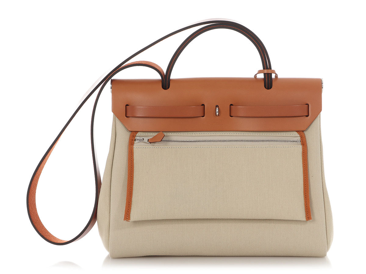 Hermès Vache Hunter and Toile Militaire Herbag Zip 31 - Image 5