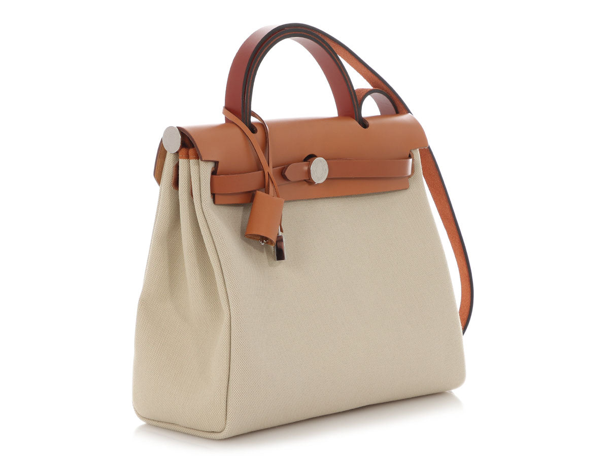 Hermès Vache Hunter and Toile Militaire Herbag Zip 31 - Image 6