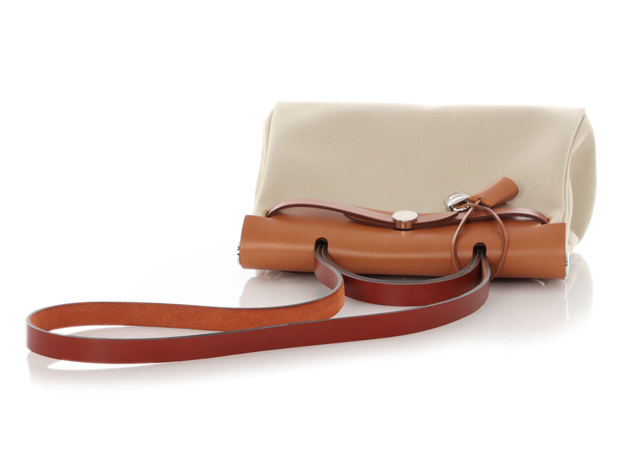 Hermès Vache Hunter and Toile Militaire Herbag Zip 31 - Image 8