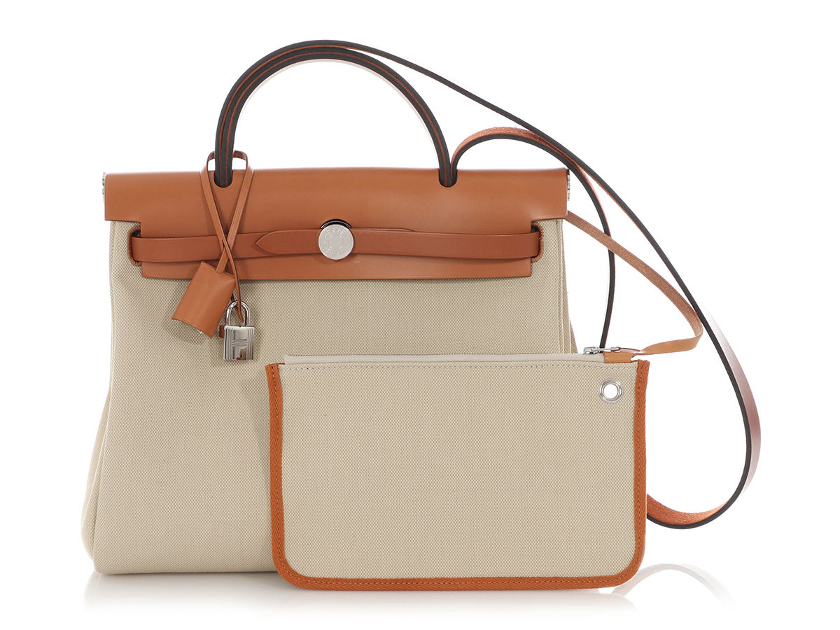 Hermès Vache Hunter and Toile Militaire Herbag Zip 31 - Image 2