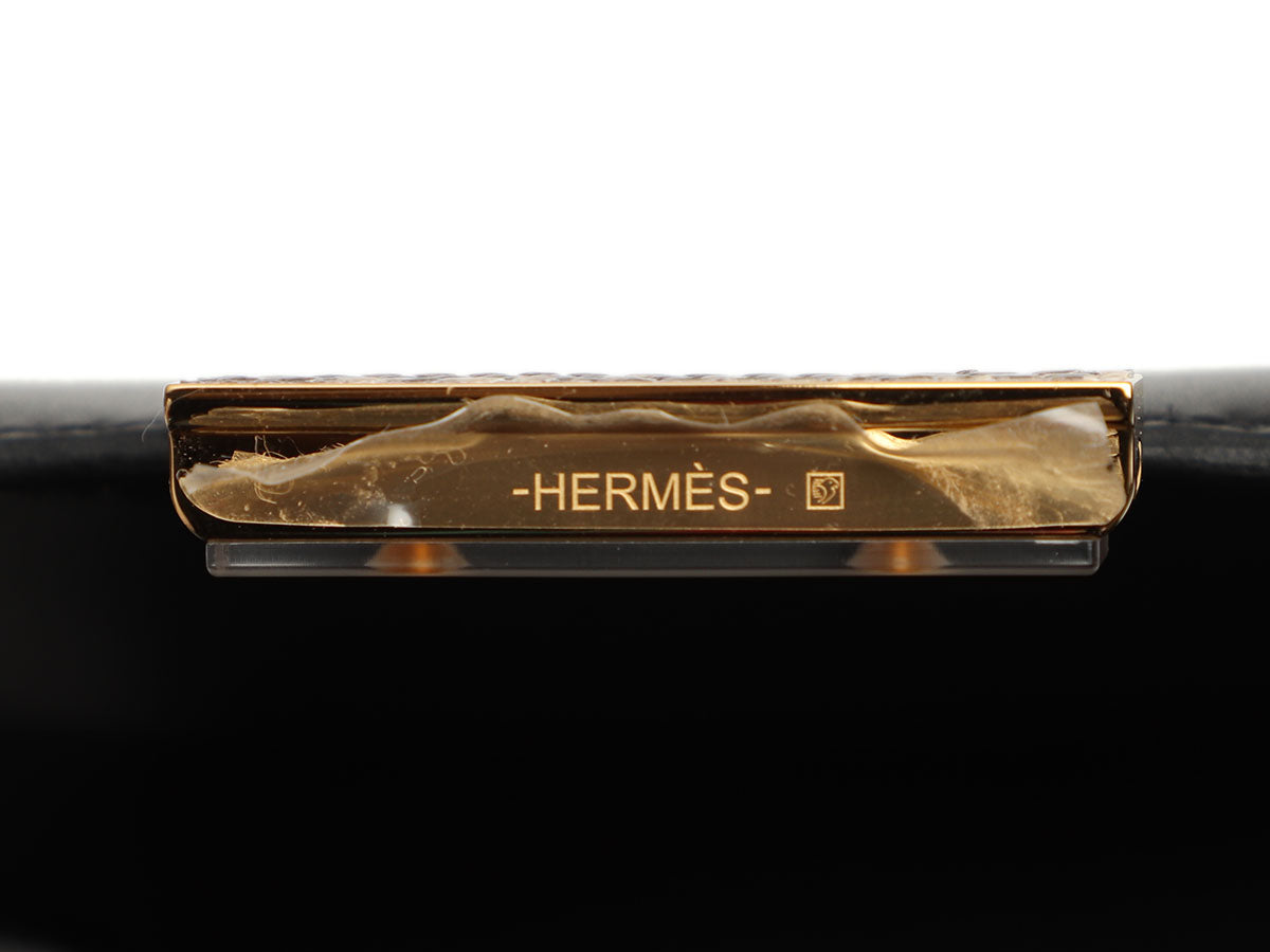 Hermès Black Tadelakt and Ombre Lizard Constance Mirror 18 - Image 9