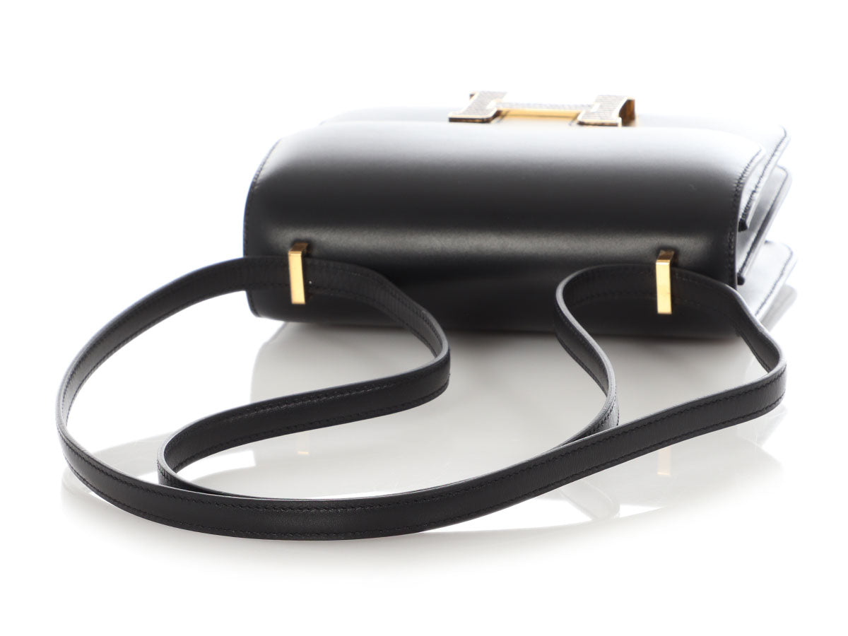 Hermès Black Tadelakt and Ombre Lizard Constance Mirror 18 - Image 7