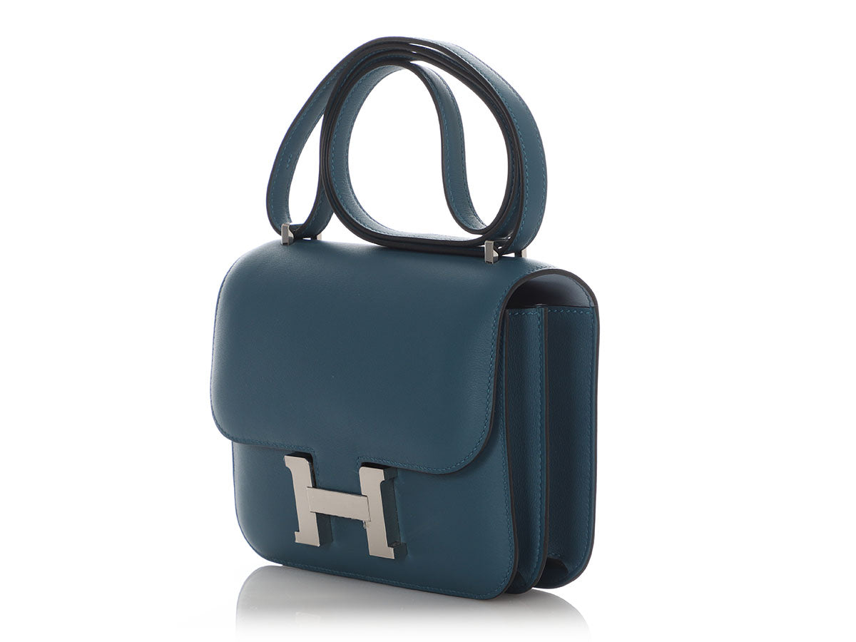Hermès Bleu Colvert and Bleu Lin Swift Constance Verso 18 - Image 3